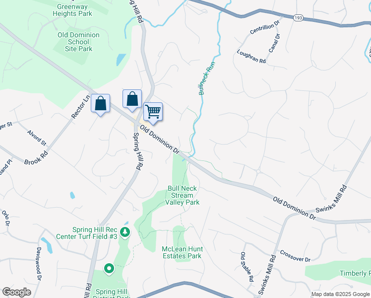 map of restaurants, bars, coffee shops, grocery stores, and more near 1125 Duchess Drive in McLean