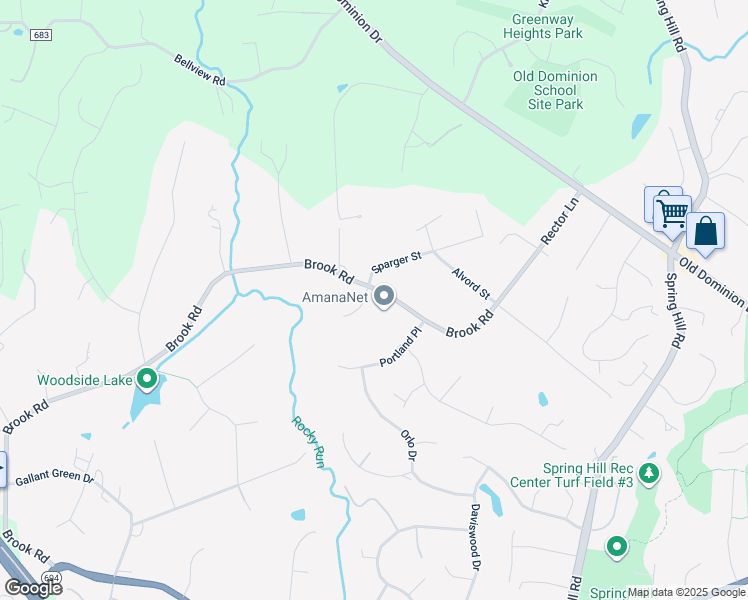 map of restaurants, bars, coffee shops, grocery stores, and more near 8463 Brook Road in McLean