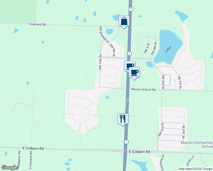 map of restaurants, bars, coffee shops, grocery stores, and more near 913 Southwest Imperial Lane in Blue Springs