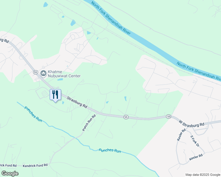 map of restaurants, bars, coffee shops, grocery stores, and more near 379 Mandys Way in Front Royal