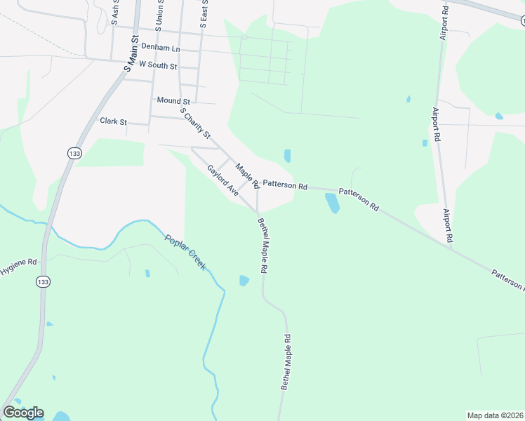 map of restaurants, bars, coffee shops, grocery stores, and more near 2570 Bethel Maple Road in Bethel
