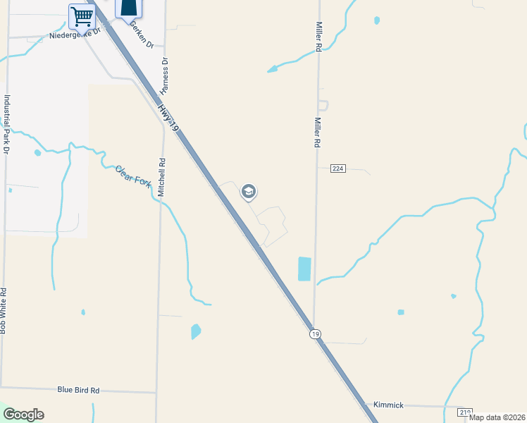 map of restaurants, bars, coffee shops, grocery stores, and more near 394 Missouri 19 in Montgomery City