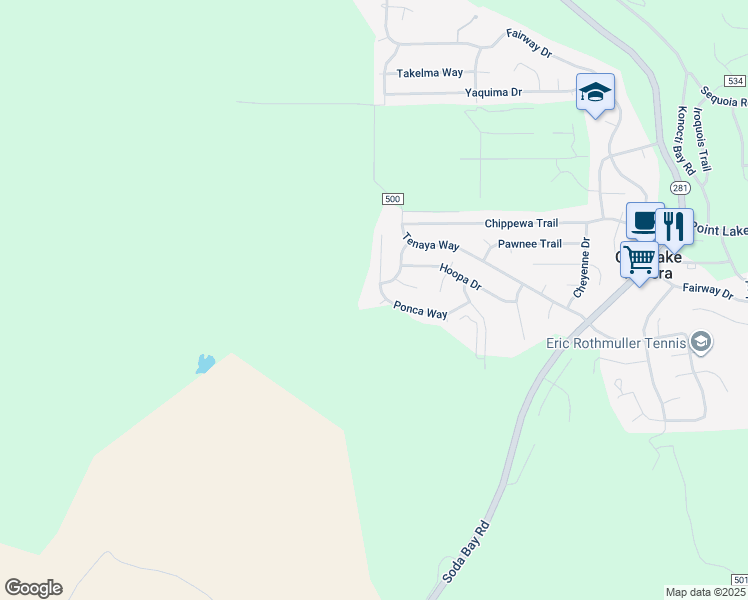 map of restaurants, bars, coffee shops, grocery stores, and more near 5645 Yuki Court in Kelseyville