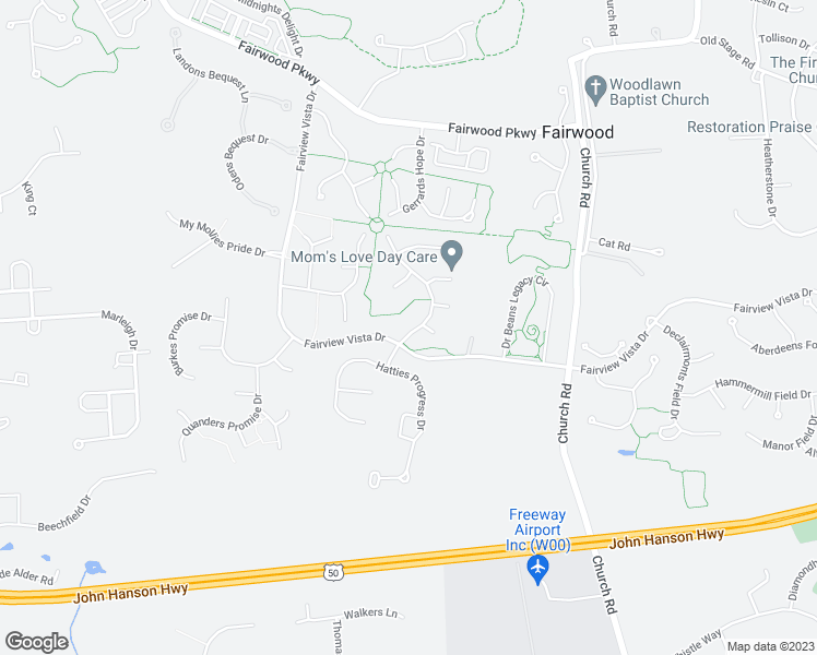 map of restaurants, bars, coffee shops, grocery stores, and more near 4504 Cimmaron Greenfields Drive in Bowie