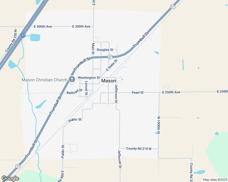 map of restaurants, bars, coffee shops, grocery stores, and more near 491 Jefferson Street in Mason