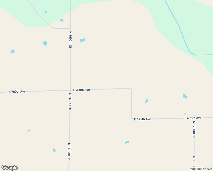 map of restaurants, bars, coffee shops, grocery stores, and more near 16165 East 700th Avenue in Newton