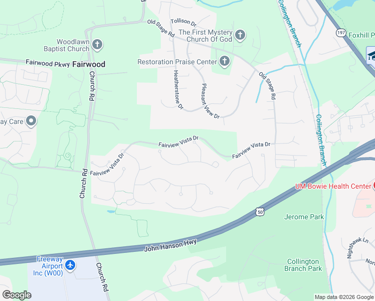 map of restaurants, bars, coffee shops, grocery stores, and more near 4507 Blackbirds Folly Lane in Bowie