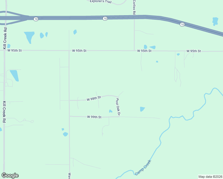 map of restaurants, bars, coffee shops, grocery stores, and more near 30520 West 98th Street in De Soto