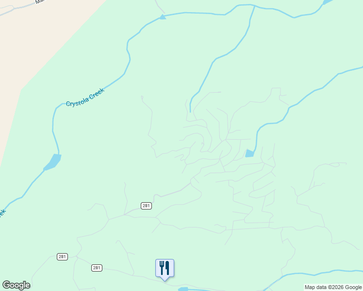 map of restaurants, bars, coffee shops, grocery stores, and more near 335 Tillicum Trail in Woodland Park