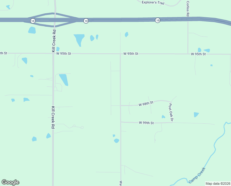 map of restaurants, bars, coffee shops, grocery stores, and more near 9753 Waverly Road in De Soto