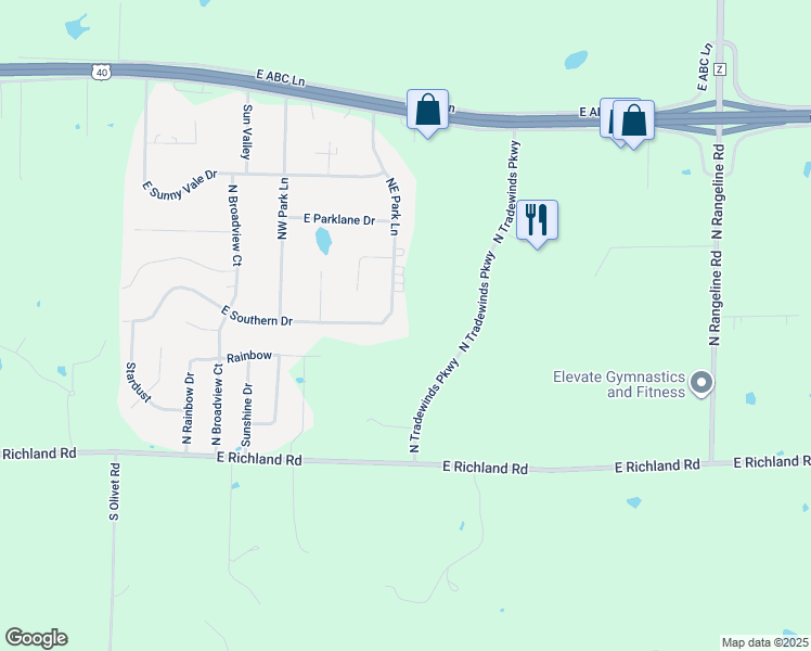 map of restaurants, bars, coffee shops, grocery stores, and more near 7860 East Southern Drive in Columbia