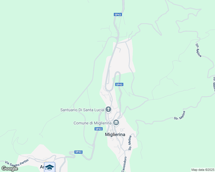 map of restaurants, bars, coffee shops, grocery stores, and more near 80 Via Dante Alighieri in Miglierina