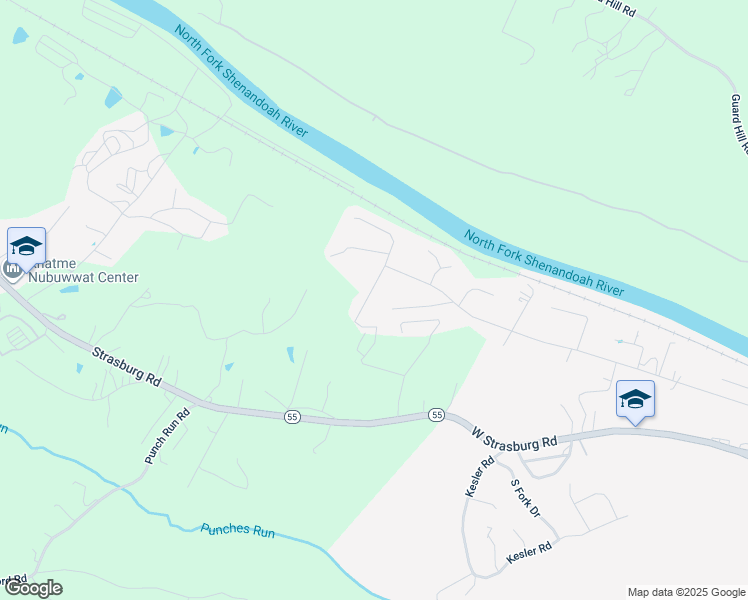 map of restaurants, bars, coffee shops, grocery stores, and more near 1495 Mallard Place in Front Royal