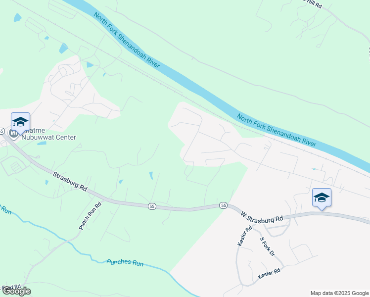 map of restaurants, bars, coffee shops, grocery stores, and more near 1492 Mallard Place in Front Royal