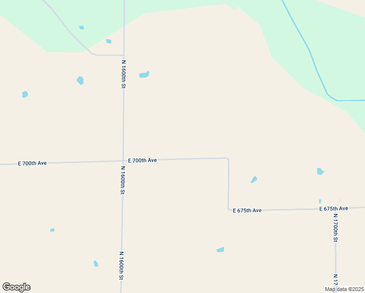 map of restaurants, bars, coffee shops, grocery stores, and more near 16165 East 700th Avenue in Newton