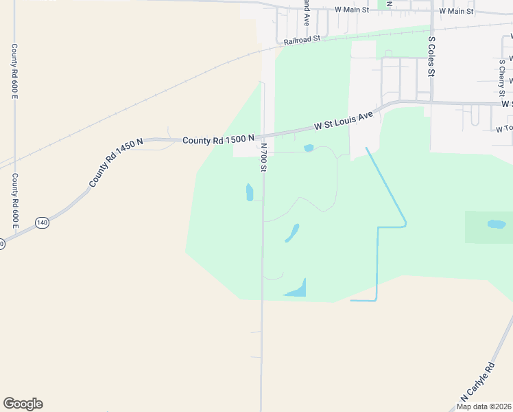 map of restaurants, bars, coffee shops, grocery stores, and more near 77 RR 2 in Vandalia