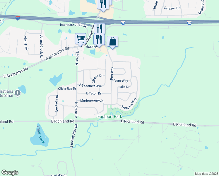 map of restaurants, bars, coffee shops, grocery stores, and more near 201 Port Way in Columbia