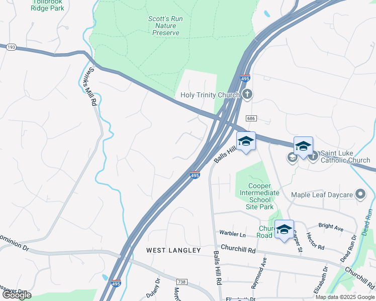 map of restaurants, bars, coffee shops, grocery stores, and more near 910 Helga Place in McLean