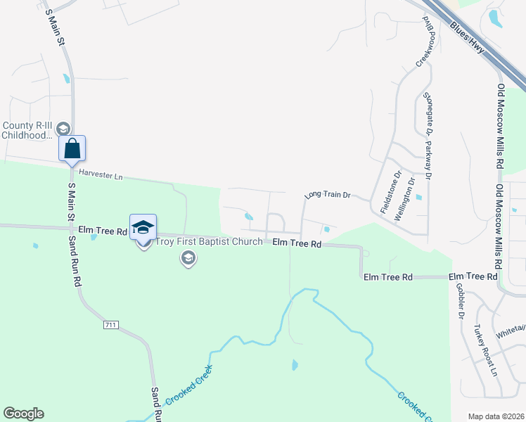 map of restaurants, bars, coffee shops, grocery stores, and more near in Troy