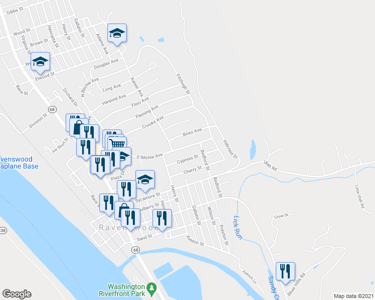 map of restaurants, bars, coffee shops, grocery stores, and more near 710 South Ritchie Avenue in Ravenswood