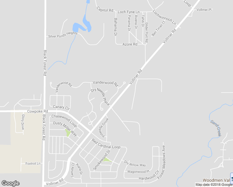 map of restaurants, bars, coffee shops, grocery stores, and more near 9154 Vanderwood Road in Colorado Springs