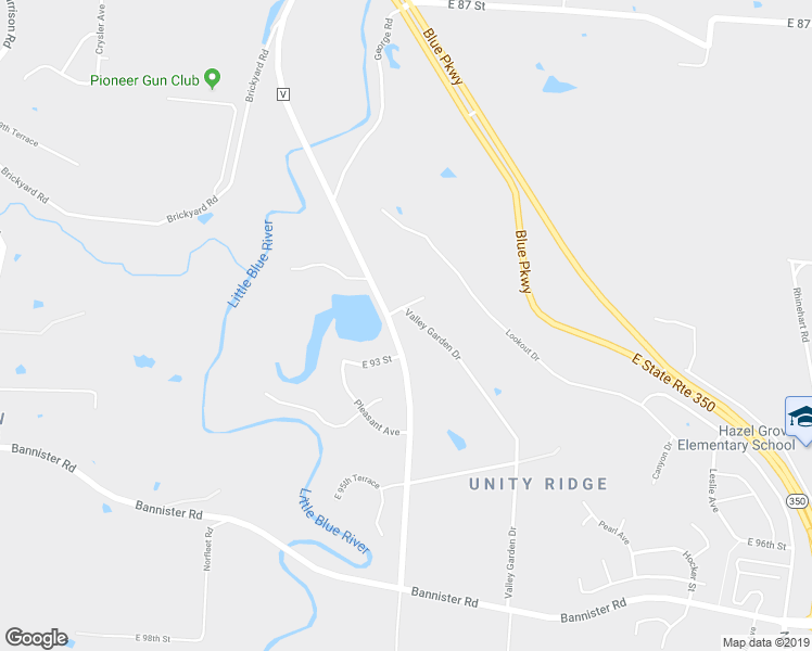 map of restaurants, bars, coffee shops, grocery stores, and more near 9200 Valley Garden Drive in Kansas City