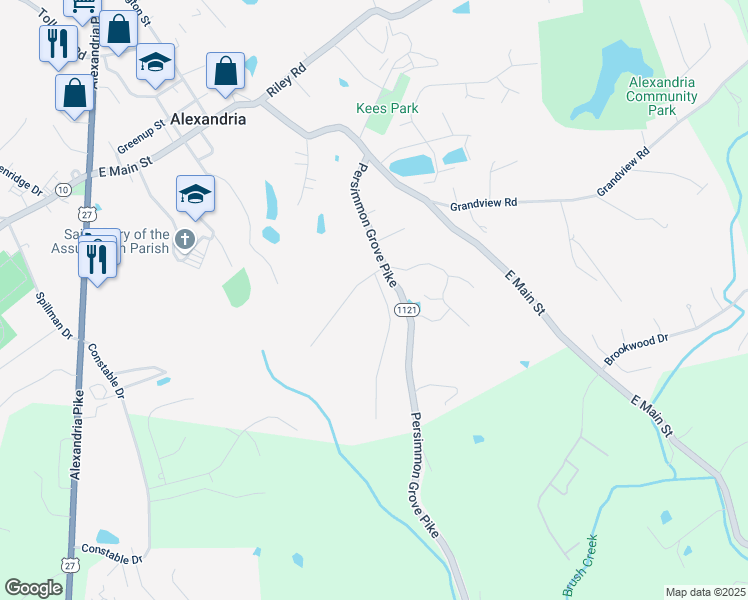 map of restaurants, bars, coffee shops, grocery stores, and more near 3 Sheridan Dr in Alexandria
