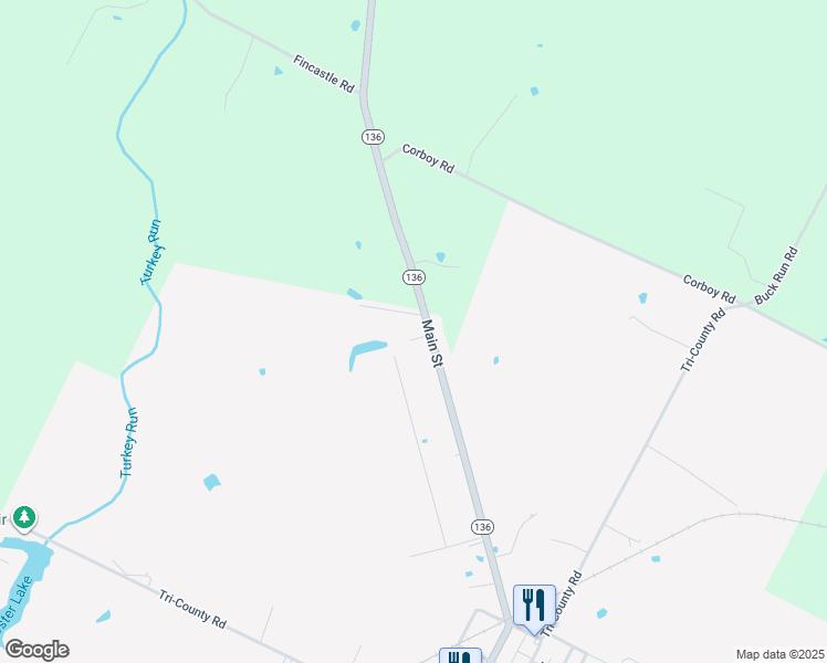 map of restaurants, bars, coffee shops, grocery stores, and more near 20099 Ohio 136 in Winchester