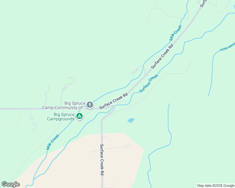 map of restaurants, bars, coffee shops, grocery stores, and more near 20675-20751 Surface Creek Road in Cedaredge