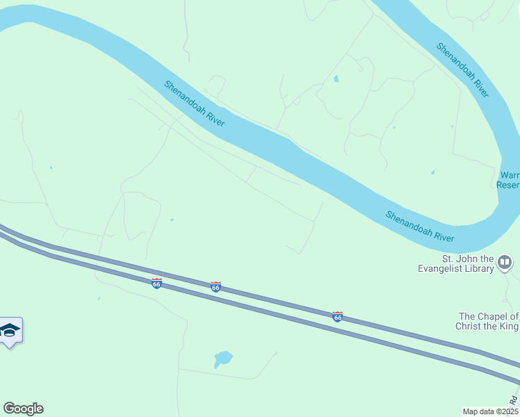 map of restaurants, bars, coffee shops, grocery stores, and more near 592 Harris Drive in Front Royal