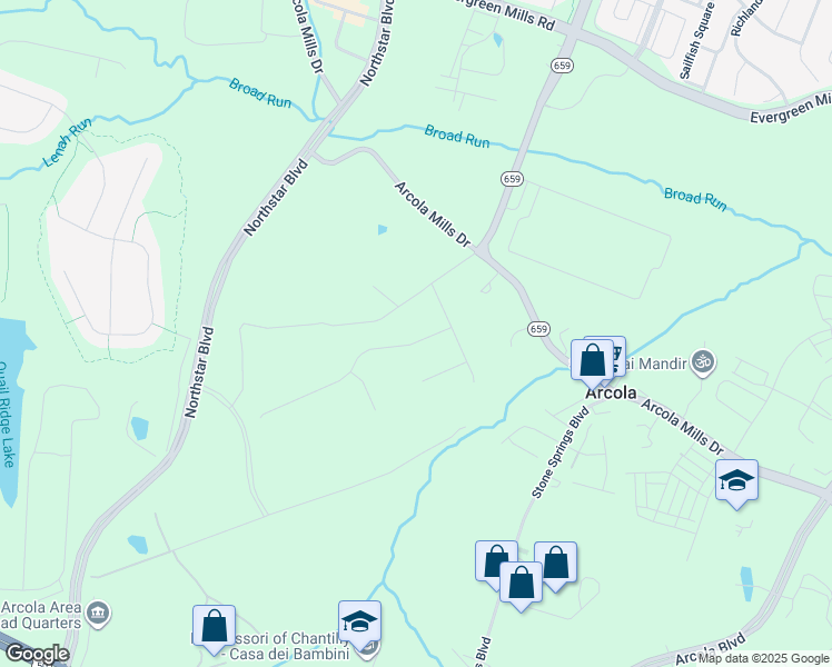 map of restaurants, bars, coffee shops, grocery stores, and more near 42238 Cameron Parish Drive in Ashburn