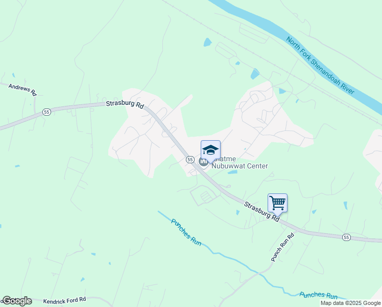 map of restaurants, bars, coffee shops, grocery stores, and more near 1692 Strasburg Road in Front Royal