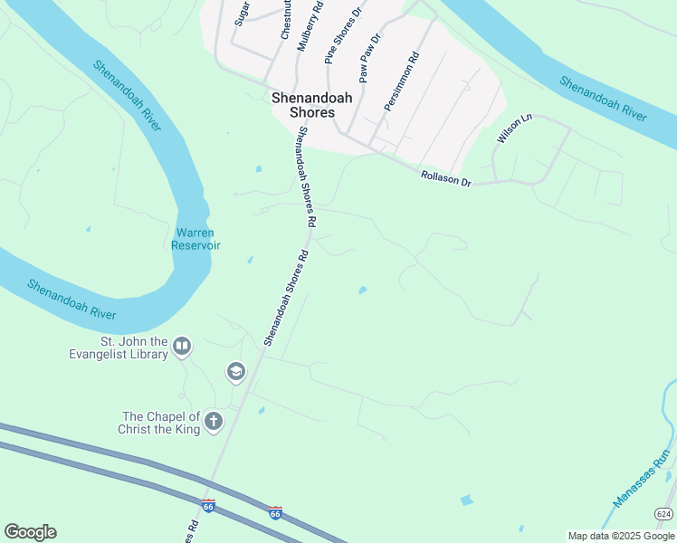 map of restaurants, bars, coffee shops, grocery stores, and more near 2370 Shenandoah Shores Road in Front Royal
