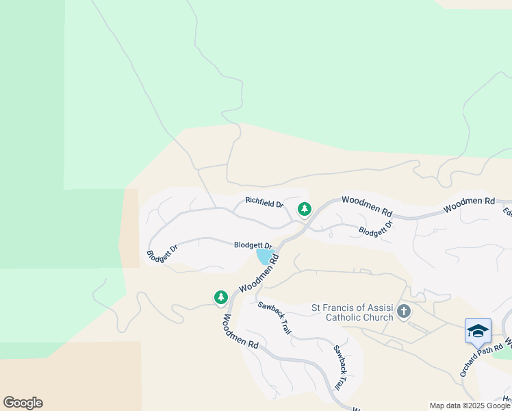map of restaurants, bars, coffee shops, grocery stores, and more near 3060 Blodgett Drive in Colorado Springs