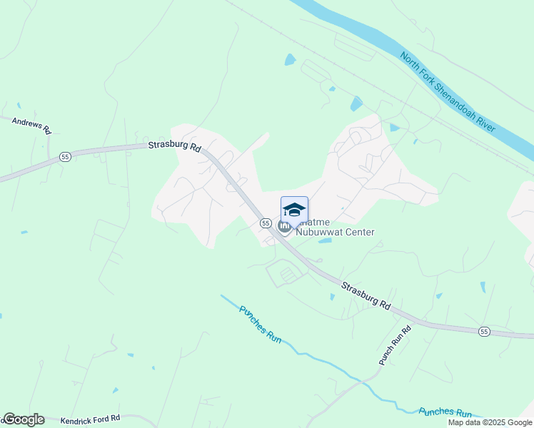 map of restaurants, bars, coffee shops, grocery stores, and more near 1692 Strasburg Road in Front Royal