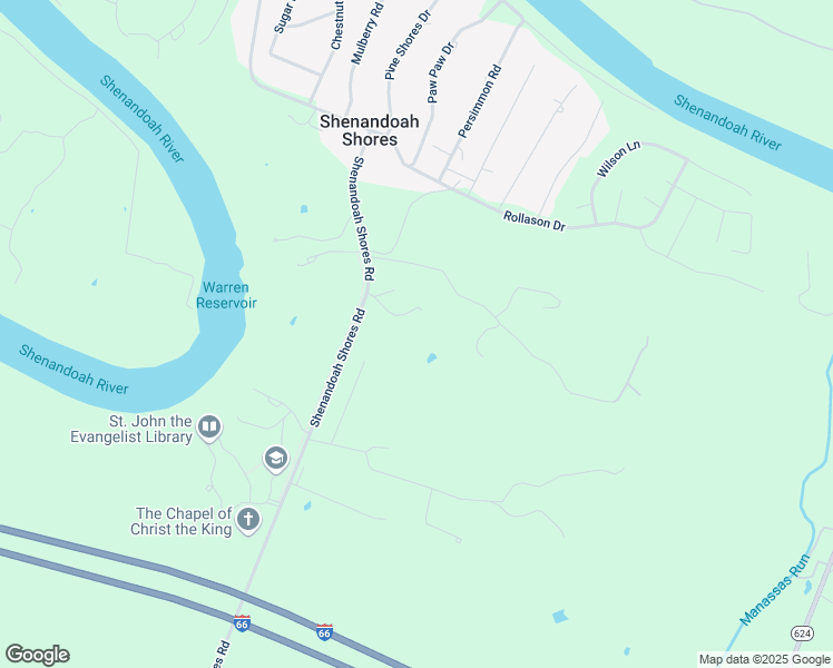 map of restaurants, bars, coffee shops, grocery stores, and more near 2370 Shenandoah Shores Road in Front Royal