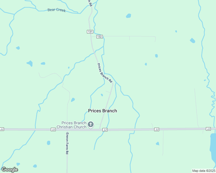 map of restaurants, bars, coffee shops, grocery stores, and more near 33 Prices Branch Road in New Florence