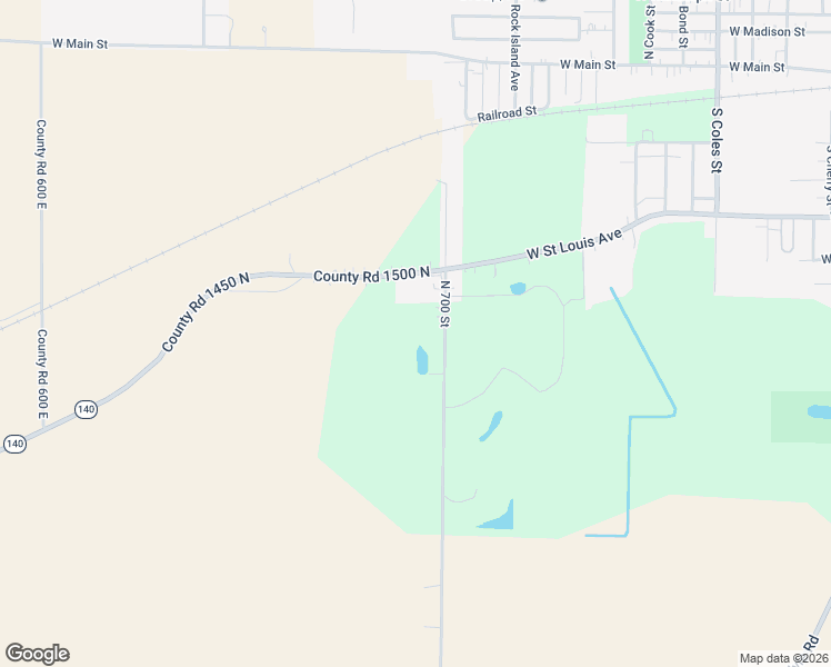 map of restaurants, bars, coffee shops, grocery stores, and more near 77 RR 2 in Vandalia