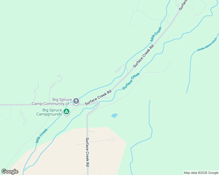 map of restaurants, bars, coffee shops, grocery stores, and more near 20675 Surface Creek Road in Cedaredge
