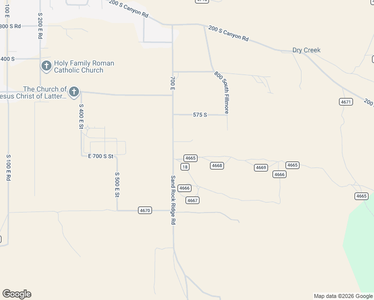 map of restaurants, bars, coffee shops, grocery stores, and more near 745 East Valley View Road in Fillmore