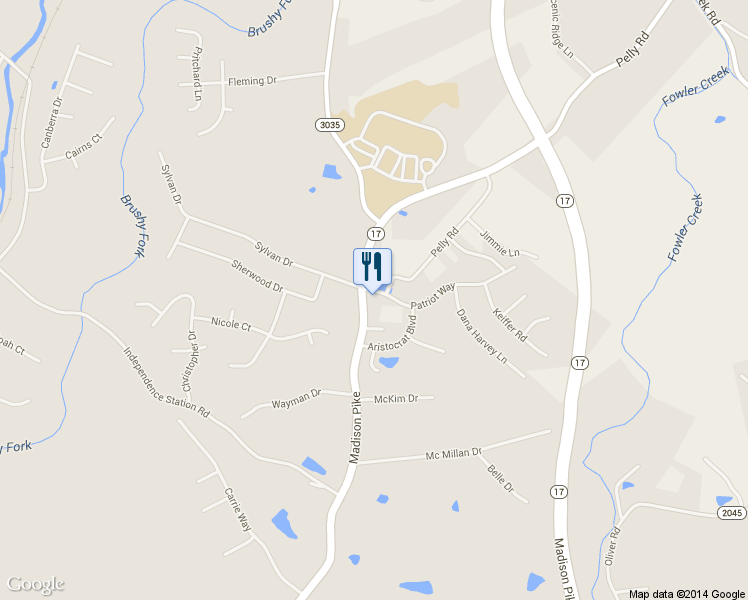 map of restaurants, bars, coffee shops, grocery stores, and more near 5113 Madison Pike in Independence