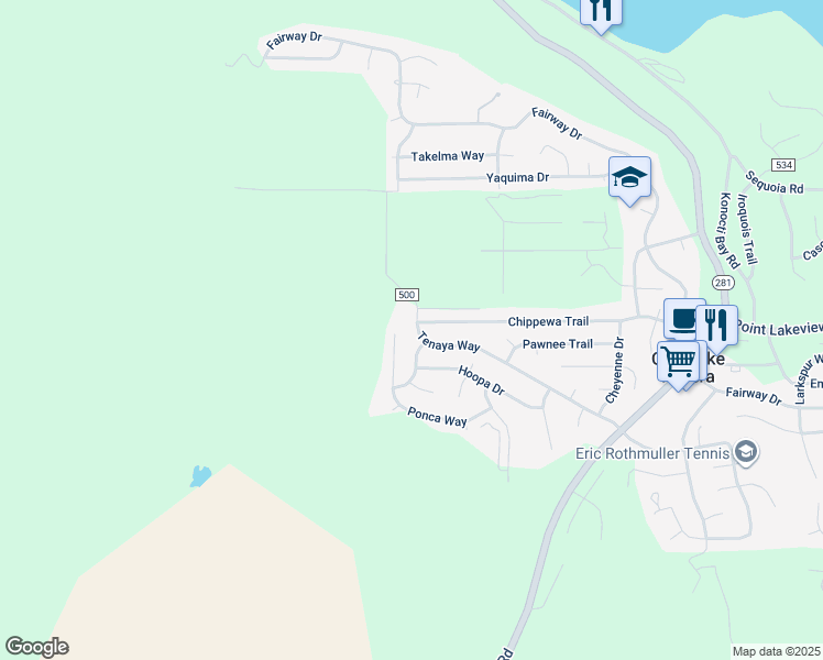 map of restaurants, bars, coffee shops, grocery stores, and more near 9053 Tenaya Way in Kelseyville
