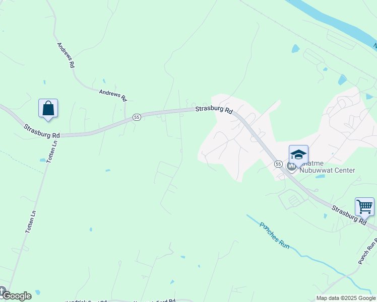 map of restaurants, bars, coffee shops, grocery stores, and more near 185 Poe Drive in Front Royal