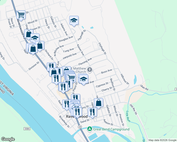 map of restaurants, bars, coffee shops, grocery stores, and more near 600 Crooks Avenue in Ravenswood