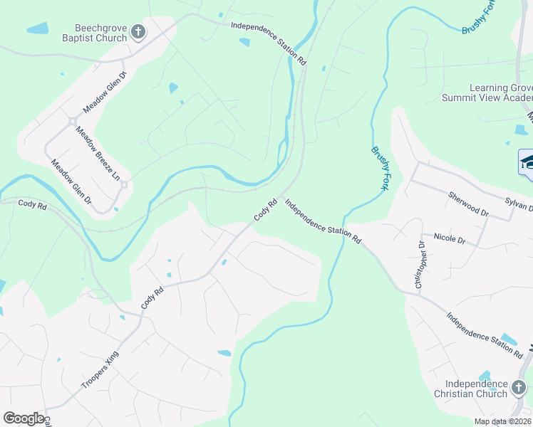 map of restaurants, bars, coffee shops, grocery stores, and more near 5212 Cody Road in Independence