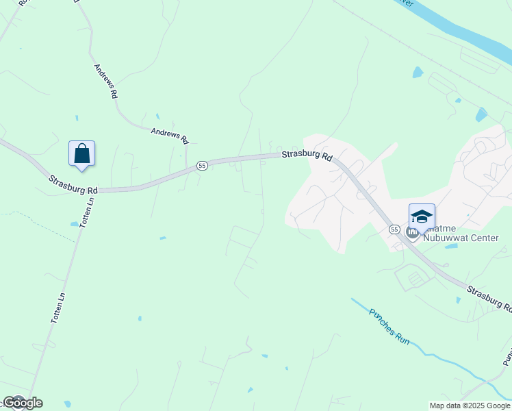 map of restaurants, bars, coffee shops, grocery stores, and more near 164 Poe Drive in Front Royal