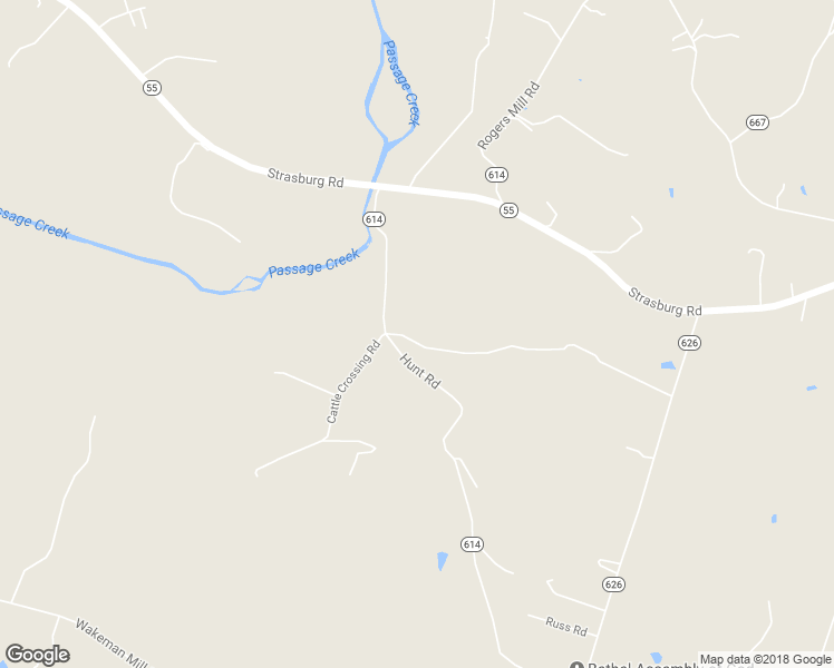 map of restaurants, bars, coffee shops, grocery stores, and more near 1008 Hunt Road in Front Royal
