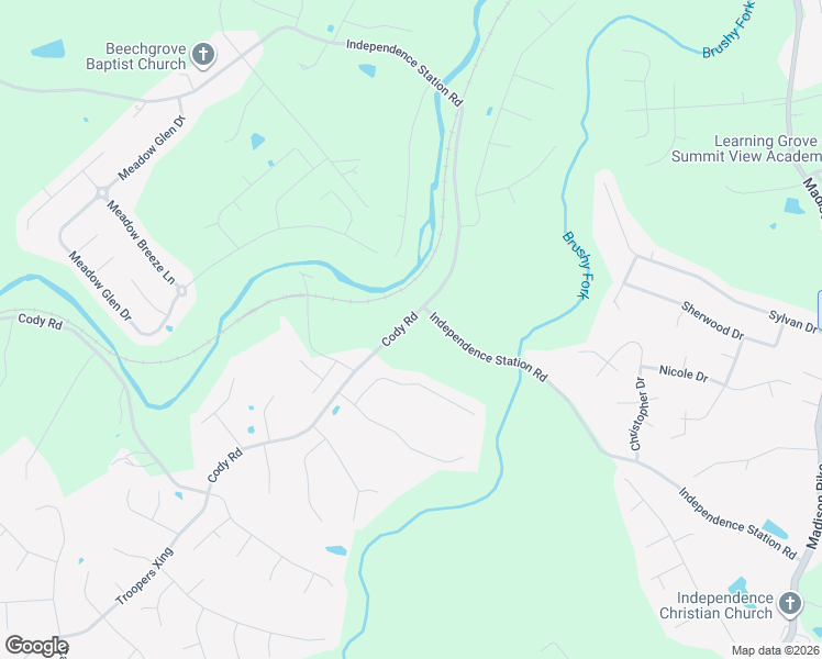 map of restaurants, bars, coffee shops, grocery stores, and more near 5212 Cody Road in Independence