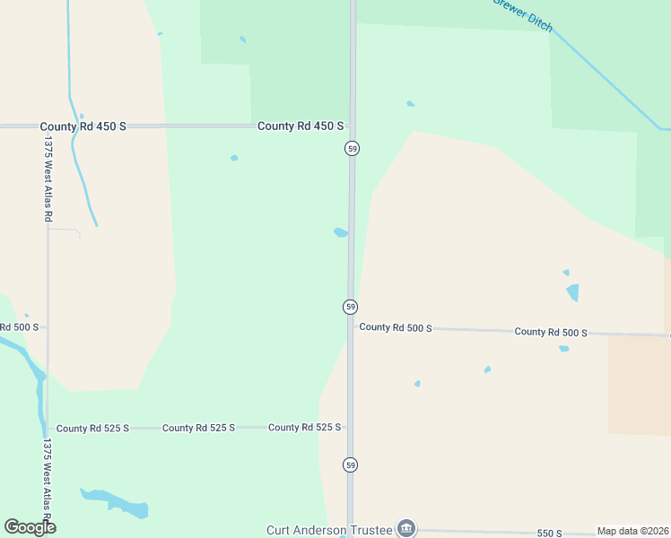 map of restaurants, bars, coffee shops, grocery stores, and more near 4862 Indiana 59 in Sandborn