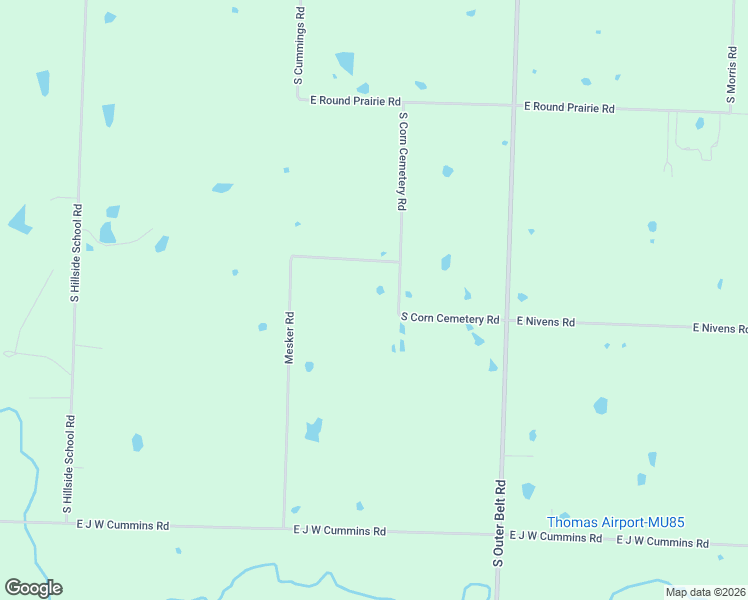 map of restaurants, bars, coffee shops, grocery stores, and more near 8620 South Corn Cemetery Road in Oak Grove